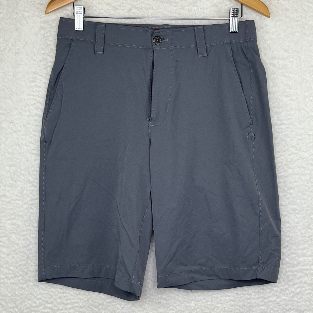 Under Armour Mens Golf Shorts Gray Performance Activewear Size 32